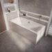 Hudson Reed Sandford Baignoire rectangulaire double dos moderne - 170 x 75 cm - Tablier frontal & latéral