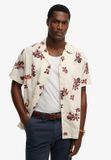 Superdry Cabana Poolside T-shirt Korte Mouw Heren Lotus Flower Off White S