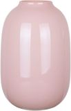 Mega Collections Bloemenvaas Oval Beauty - roze - glas - D17 x H25 cm
