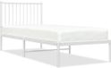 vidaXL Bedframe met hoofdbord metaal wit 80x200 cm