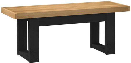 vidaXL Eetbank NOAIN 120 x 41 x 45 cm Massief grenenhout Naturel