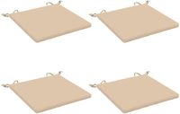 vidaXL - 4-Piece - Zitkussens - SOEST - 4 - st - 100% - Polyester - Crèmekleurig