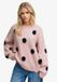 Superdry - Trui met Polkadot Relaxed Pasvorm - Dames - Acryl/Polyamide/Polyester - Pink/Navy - Maat 16