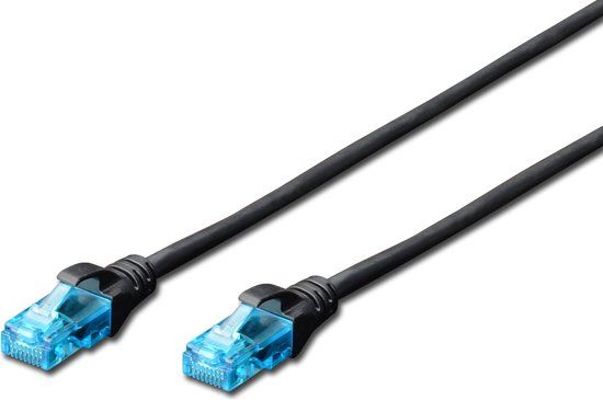 Digitus DK-1511-050/BLACK netwerkkabel Zwart 5 m Cat5e U/UTP