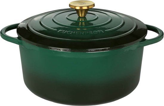 Kuchenprofi Küchenprofi Provence Braadpan - 26cm - Racing Green - Gietijzer