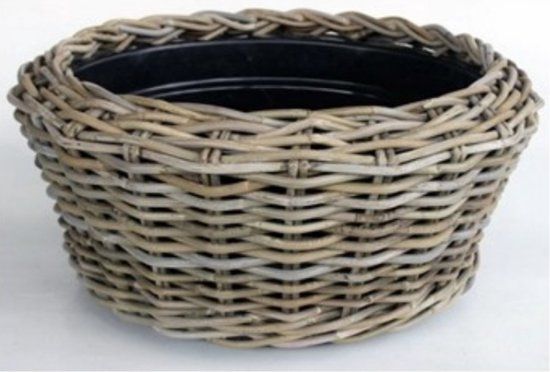 Van der Leeden Drypot rotan schaal D28H12