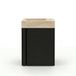 Saniclass Chaci Toiletmeubelset - 40x65cm - 1 deur - 1 kraangat - rechts - fontein travertine - mat zwart