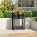 Prolenta Maison Exclusive Jardinière avec espace de rangement, gris, 54x34,5x81 cm, en bois massif de pin