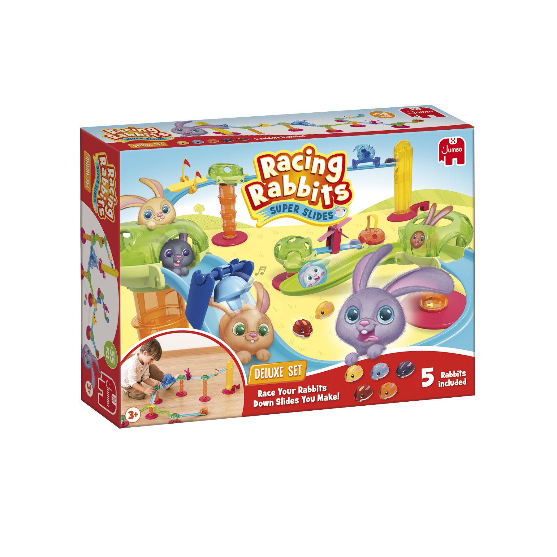 Jumbo Racing Rabbits - Deluxe Set - Building Set - Multicolour - 38 Pieces
