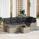 Maison Exclusive - Set van 7 tuinbanken, lichtgrijs, polyrotan