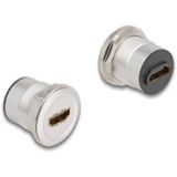 Delock HDMI built-in female 8K 60 Hz aluminium