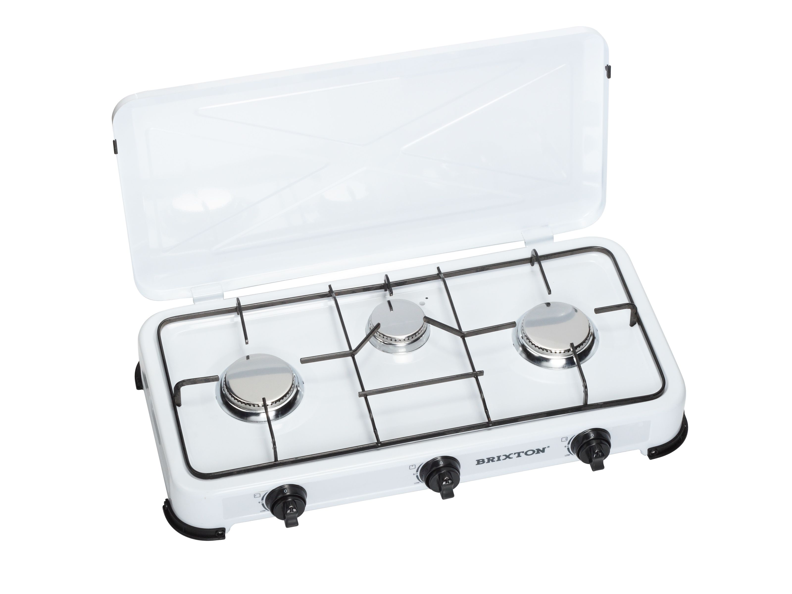 Campart Travel KO-6383 Gas Hob - 3 Burners - Stainless Steel - White