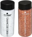 Atmosphera Decoratie steentjes - 2x potjes - wit en koraal - 750 gram