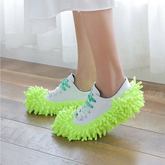 Merkloos / Sans marque Dweil Schoenen Vloermop (Groen) - 2 stuks