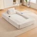 STILVORA Canapé-lit 122 x 98 cm - Dépliable Avec Porte-gobelet Et Poche Latérale - Pour Salon Et Chambre d'amis - Coton Beige