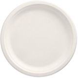 PAPSTAR 50 Borden van suikerriet pure 1-vaks Ø 26 cm · 2 cm wit