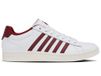 K-Swiss Baskets Court Tiebreak II pour homme, blanc tibétain, rouge neige, pointure 39, Blanc Tibétain Rouge Blanche-Neige, 40 EU
