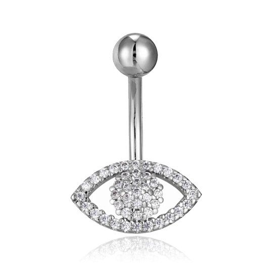 Cilla Jewels Cilla Navelpiercing van Titanium - Eye Zilver