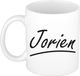Bellatio Decorations Jorien Naam koffiemok - beker - met sierlijke letters - wit