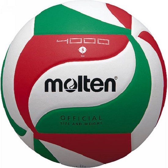 Molten Volleybal V5M4000 - Wit/Groen/Rood - Imitatieleer - Volwassenen