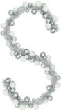 vidaXL Guirlande de boules de Noël LED Blanc et Argent 186 cm Polystyrène