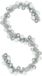 vidaXL Guirlande de boules de Noël LED Blanc et Argent 186 cm Polystyrène