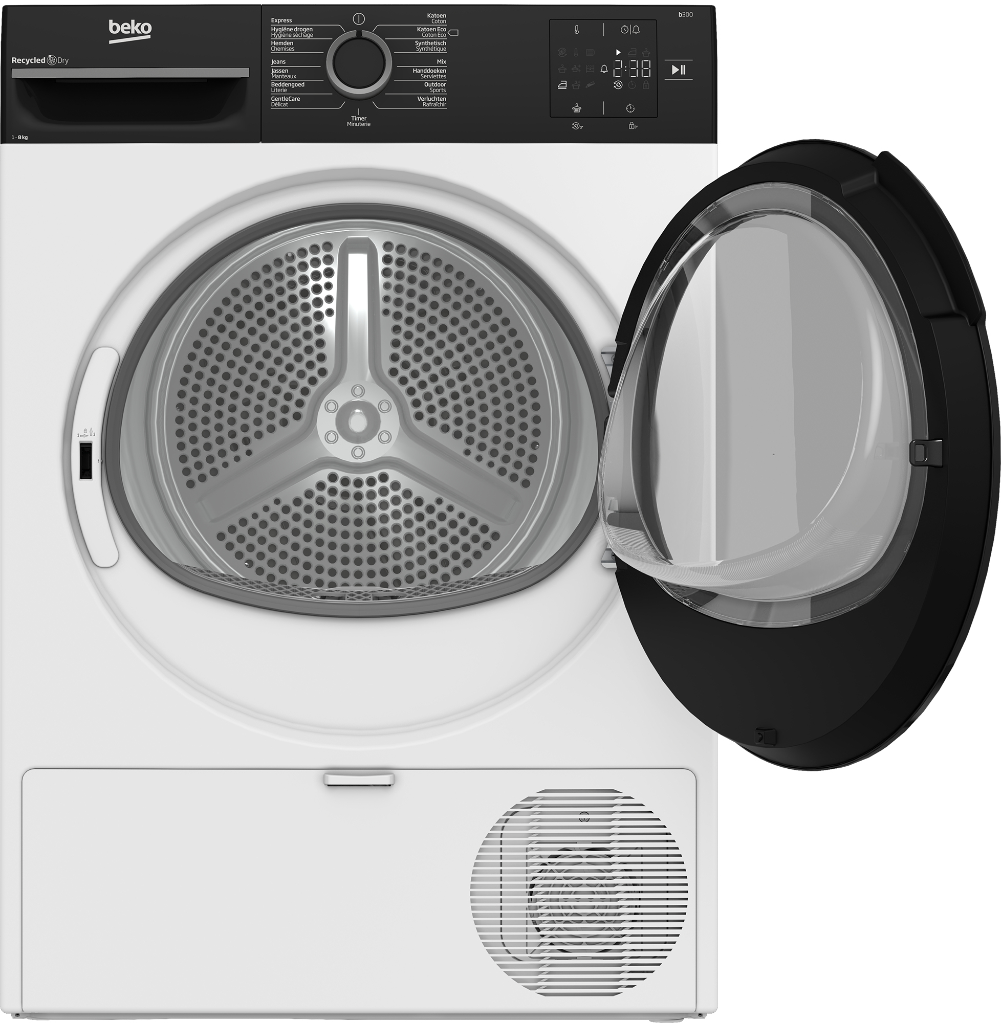 Beko BM3T3823B - 8kg Heat Pump Dryer - White