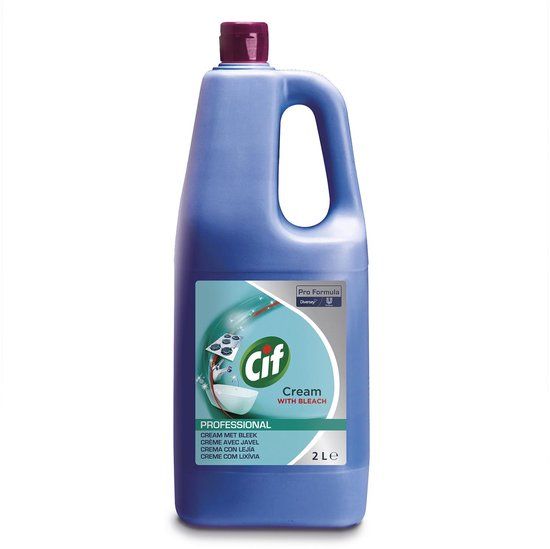 Cif schuurcrème met bleekwater flacon 2 liter