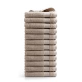 SeaShell hotel handdoek - 12 stuks - taupe - 50x100cm