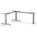 BMB E-CORNER Cadre de table électrique réglable en hauteur 600 - 1250 mm Aluminium Blanc RAL 9006
