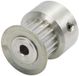 RS PRO Stalen tandriemschijf voor 6,4 mm riemen, 14 tanden/verdeling 2 mm, boring 3 mm