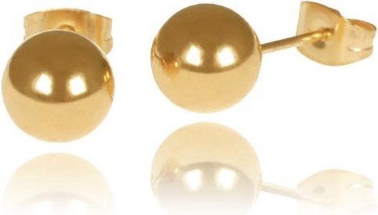 LGT JWLS LGT Jewels Stud oorbellen Bol 8mm Goudkleurig