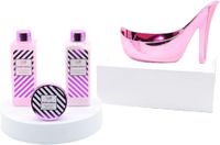 Cesta Bon Matin Luxurious Natural Shoe Bath Gift Set Purple Edition Moisturizing Body Lotion Premium Bath Gel Hand Cream
