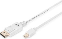 Digitus AK-340102-030-W DisplayPort kabel 3 m Mini DisplayPort Wit