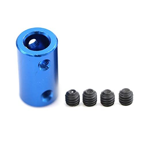 Greendhat Koppeling 5x5mm Blauw voor 3D Printers - Flexibele As Koppeling - Aluminiumlegering