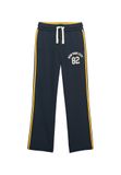 Superdry & Co Broek 'Athletic Essentials' lichtbeige / marine / goudgeel