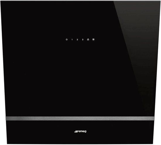 Smeg KV26N - Zwarte Wandafzuigkap - 666 m³/uur - Energieklasse A