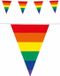 Merkloos / Sans marque Haza-Witbaard Regenboog vlaggenlijn - Thema vlaggetjes van 10 meter - Enkelzijdig bedrukt