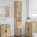 vidaXL Armoire de salle de bain Sonoma Chêne 30 x 35 x 192 cm Bois traité & Métal