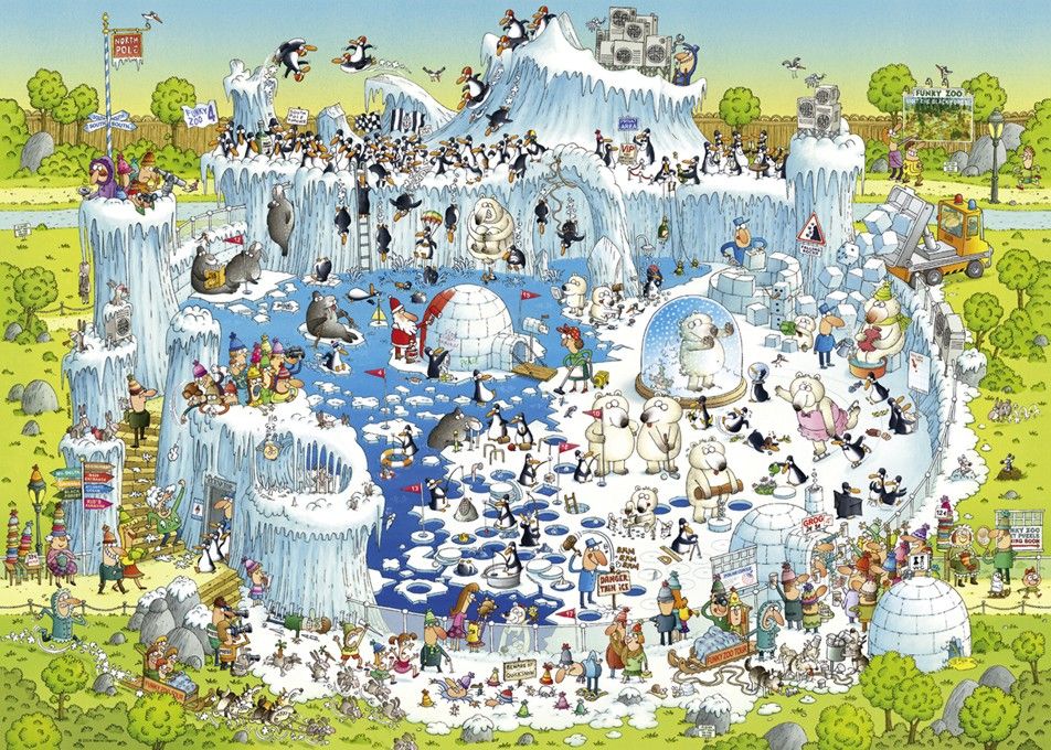 Heye Degano - Funky Zoo - Polar Habitat - 1000 stukjes puzzel