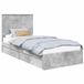 vidaXL Opbergbed Beton Grijs 90 x 190 cm Bewerkt hout