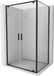 Mexen Exo porte pivotante cabine de douche 100 x 80 cm, transparent, noir