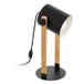 EGLO Hornwood Lampe de table - 1 ampoule - 42cm - E27 - Bois/noir - Bois FSC