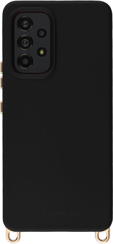 Selencia Hoesje - Geschikt voor Samsung Galaxy A53 - Rivièra geschikt voor MagSafe Backcover met afneembare haakjes - Velvet Black