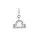 Lucardi Dames Stalen charm weegschaal - Hanger - Staal - Zilverkleurig