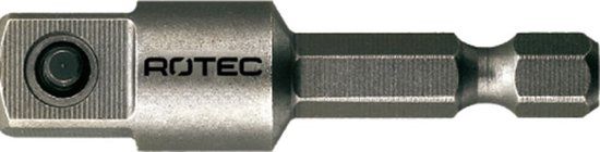 Rotec Adapter E 6,3 x 50mm x 3/8-4-kt. met stift