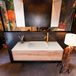 Mondiaz ERIN 120cm badmeubelset onderkast Washed oak met 1 lade Wastafel RIDGE midden 1 kraangat Linen ERIN12932