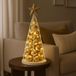 Deko-Baum HWC-O91, Weihnachtsbaumschmuck, Weihnachtsdekoration, Weihnachtsbaum zum Schmücken, Metall, 60 cm, Weiß