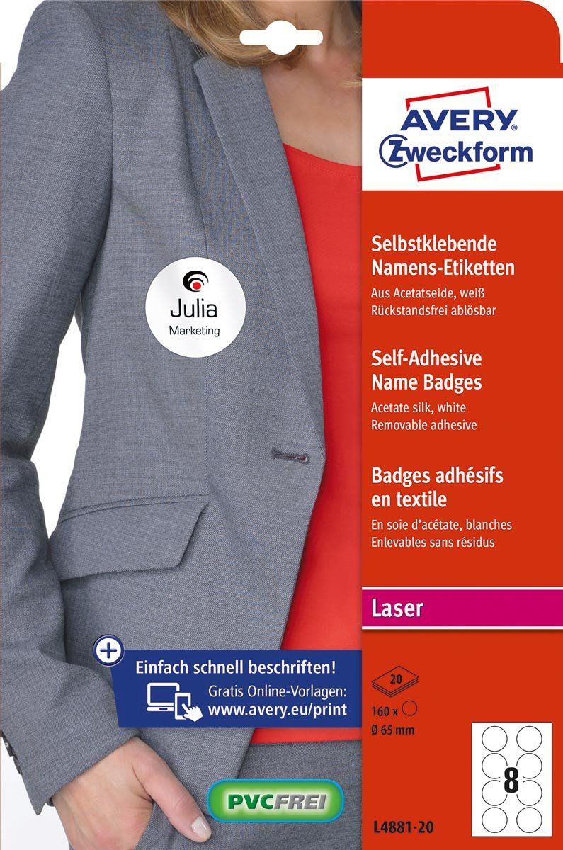 AVERY Zweckform L4881-20 naametiketten