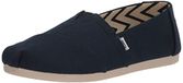 TOMS Dames Alpargata Loafer Flat, Navy breed gerecycled katoen canvas, 3 UK